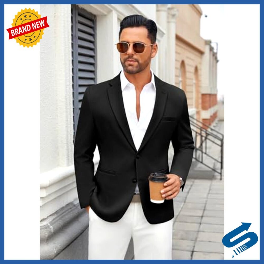 Lightweight Regular Fit Blazer, Two Button Sport … - image 3